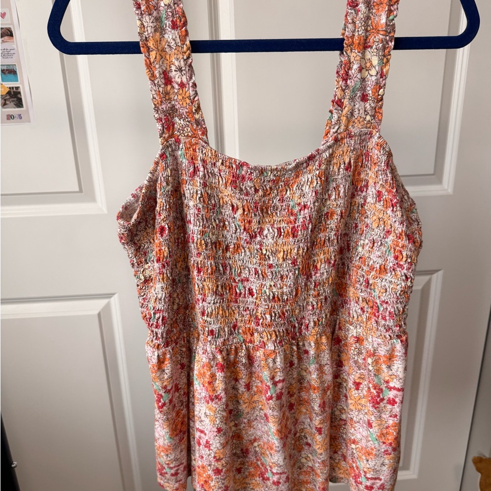 Maurices Multicolor Smocked Tank Top